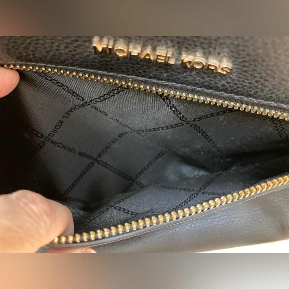 Michael Kors Black Backpack with Gold-Tone Zipper Pulls and Trim - Picture 4 of 13